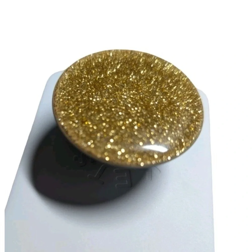 6-R PopSockets Magsafe Popwallet Stand/Grip - White/Gold Glitter (Referb) ⬇️